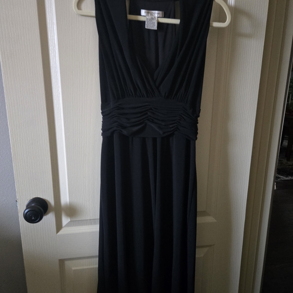 Evan Picone Black Ruched Mini Dress